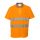 Portwest S171 Hi-Vis Cotton Comfort vasúti jól láthatósági munkavédelmi pólóing - Narancs 