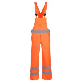   Portwest S388 Hi-Vis vízálló jól láthatósági munkavédelmi kantáros nadrág - Narancs
