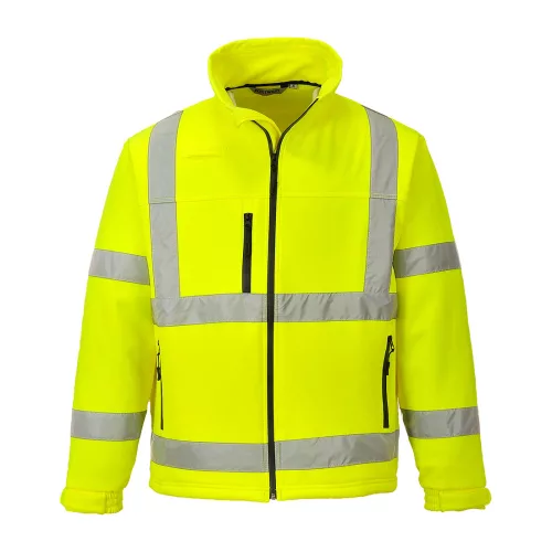 Portwest S424 Hi-Vis vízálló jól láthatósági munkavédelmi softshell dzseki - Narancs