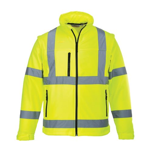 Portwest S428 Hi-Vis vízálló jól láthatósági munkavédelmi softshell dzseki - Narancs