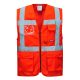 Portwest S476 Hi-Vis Berlin Executive vasúti jól láthatósági munkavédelmi mellény - Piros