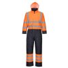 Portwest S485 Hi-Vis bélelt vízálló jól láthatósági munkavédelmi overál - Narancs/Navy