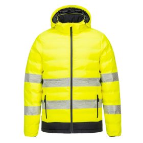   Portwest S548 Hi-Vis Ultrasonic jól láthatósági fűthető munkavédelmi kabát - Sárga/Fekete 
