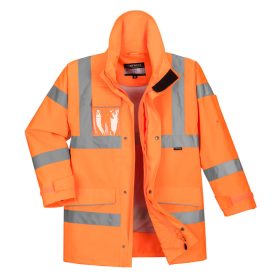   Portwest S590 Hi-Vis Extreme vízálló jól láthatósági munkavédelmi esőkabát - Narancs