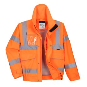   Portwest S591 Hi-Vis Extreme vízálló jól láthatósági munkavédelmi bomber esőkabát - Narancs