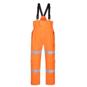   Portwest S594 Hi-Vis Extreme vízálló jól láthatósági munkavédelmi kantáros nadrág - Narancs