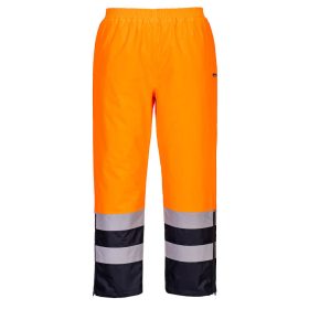   Portwest S598 Hi-Vis vízálló jól láthatósági munkavédelmi nadrág - Narancs/ Navy