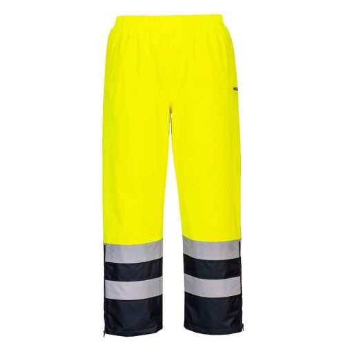Portwest S598 Hi-Vis vízálló jól láthatósági munkavédelmi nadrág - Narancs/Navy