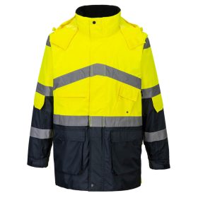   Portwest S760 Hi-Vis vízálló jól láthatósági munkavédelmi kabát - Sárga/Navy