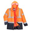 Portwest S768 Hi-Vis Executive 5in1 vízálló jól láthatósági munkavédelmi kabát - Narancs/Navy