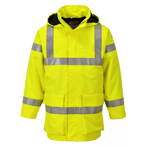 Portwest S774 Bizflame Rain Hi-Vis Multi Lite antisztatikus vízálló jól láthatósági munkavédelmi kabát - Narancs