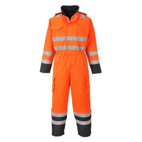   Portwest S775 Bizflame Rain Hi-Vis Multi lángálló antisztatikus jól láthatósági munkavédelmi overál - Narancs/ Navy