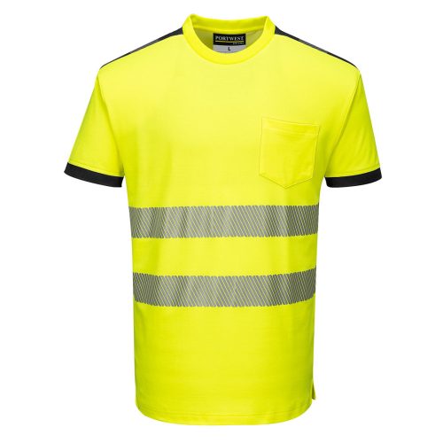Portwest T181 Hi-Vis jól láthatósági póló - Sárga/Fekete