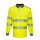 Portwest T184 Hi-Vis vasúti jól láthatósági munkavédelmi hosszú ujjú pólóing - Sárga/Navy