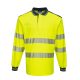 Portwest T184 Hi-Vis vasúti jól láthatósági munkavédelmi hosszú ujjú pólóing - Sárga/Navy