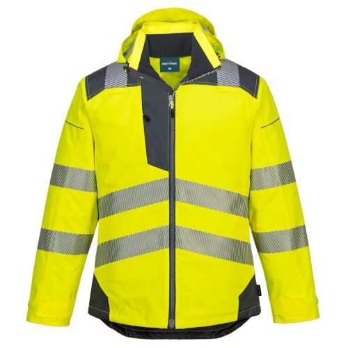 Portwest T400 Hi-Vis vízálló jól láthatósági munkavédelmi télikabát -  Narancs/Fekete