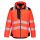 Portwest T400 Hi-Vis vízálló jól láthatósági munkavédelmi télikabát - Piros/Fekete