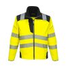 Portwest T402 Hi-Vis vízálló jól láthatósági munkavédelmi softshell kabát - Narancs/ Fekete