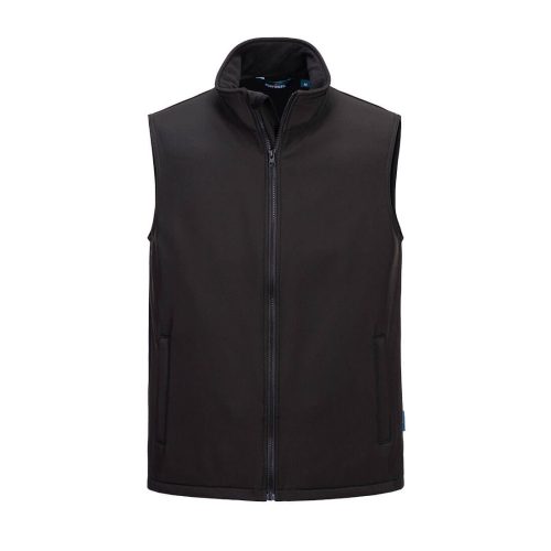 Portwest TK22 Print & Promo vízálló softshell munkavédelmi mellény - Fekete