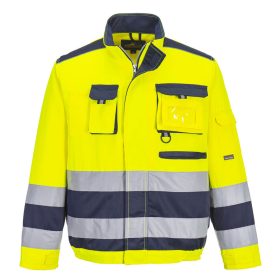   Portwest TX50 Hi-Vis Lille Texpel bevonatú jól láthatósági munkavédelmi kabát - Sárga/Navy 