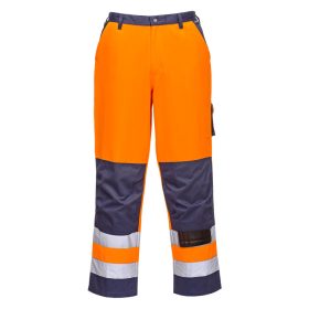   Portwest TX51 Hi-Vis Lyon Texpel bevonatú jól láthatósági munkavédelmi nadrág - Narancs/Navy 