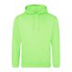 Just Hoods AWJH001 College pamut kapucnis pulóver - Apple Green