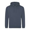 Just Hoods AWJH001 College pamut kapucnis pulóver - Airforce Blue