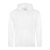 Just Hoods AWJH001 College pamut kapucnis pulóver - Arctic White