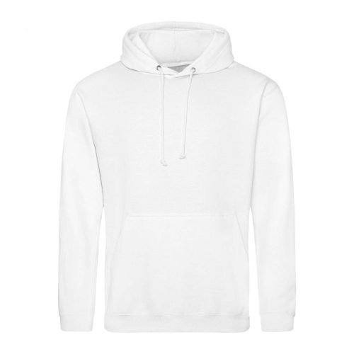Just Hoods AWJH001 College pamut kapucnis pulóver - Arctic White
