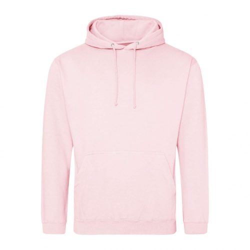 Just Hoods AWJH001 College pamut kapucnis pulóver - Baby Pink