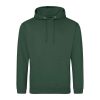 Just Hoods AWJH001 College pamut kapucnis pulóver - Bottle Green