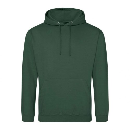 Just Hoods AWJH001 College pamut kapucnis pulóver - Bottle Green