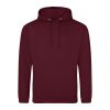 Just Hoods AWJH001 College pamut kapucnis pulóver - Burgundy