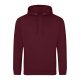 Just Hoods AWJH001 College pamut kapucnis pulóver - Burgundy