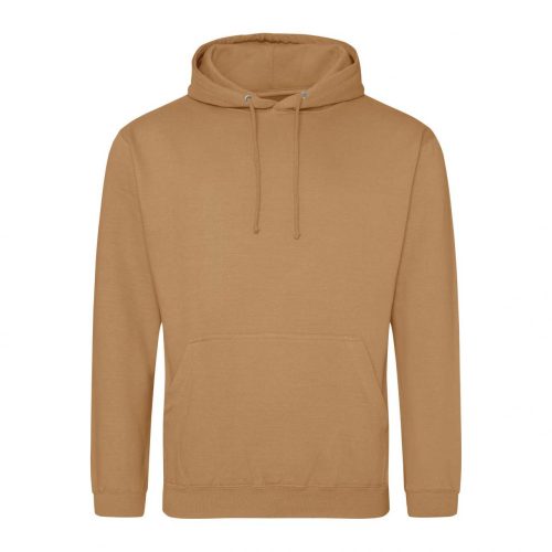 Just Hoods AWJH001 College pamut kapucnis pulóver - Caramel Latte