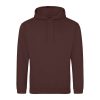 Just Hoods AWJH001 College pamut kapucnis pulóver - Chocolate Fudge Brownie  