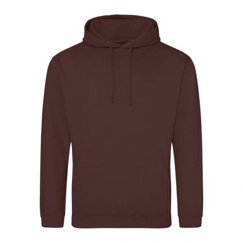 Just Hoods AWJH001 College pamut kapucnis pulóver - Chocolate Fudge Brownie  