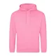 Just Hoods AWJH001 College pamut kapucnis pulóver - Candyfloss Pink  