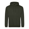 Just Hoods AWJH001 College pamut kapucnis pulóver - Combat Green  