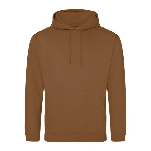 Just Hoods AWJH001 College pamut kapucnis pulóver - Caramel Toffee  