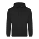 Just Hoods AWJH001 College pamut kapucnis pulóver - Deep Black  