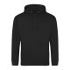 Just Hoods AWJH001 College pamut kapucnis pulóver - Deep Black  