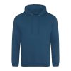 Just Hoods AWJH001 College pamut kapucnis pulóver - Deep Sea Blue  