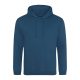 Just Hoods AWJH001 College pamut kapucnis pulóver - Deep Sea Blue  
