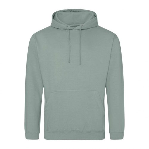 Just Hoods AWJH001 College pamut kapucnis pulóver - Dusty Green  