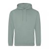 Just Hoods AWJH001 College pamut kapucnis pulóver - Dusty Green  