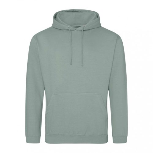 Just Hoods AWJH001 College pamut kapucnis pulóver - Dusty Green  