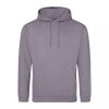 Just Hoods AWJH001 College pamut kapucnis pulóver - Dusty Lilac  
