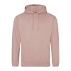 Just Hoods AWJH001 College pamut kapucnis pulóver - Dusty Pink  