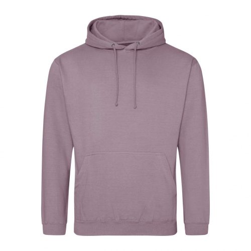 Just Hoods AWJH001 College pamut kapucnis pulóver - Dusty Purple  